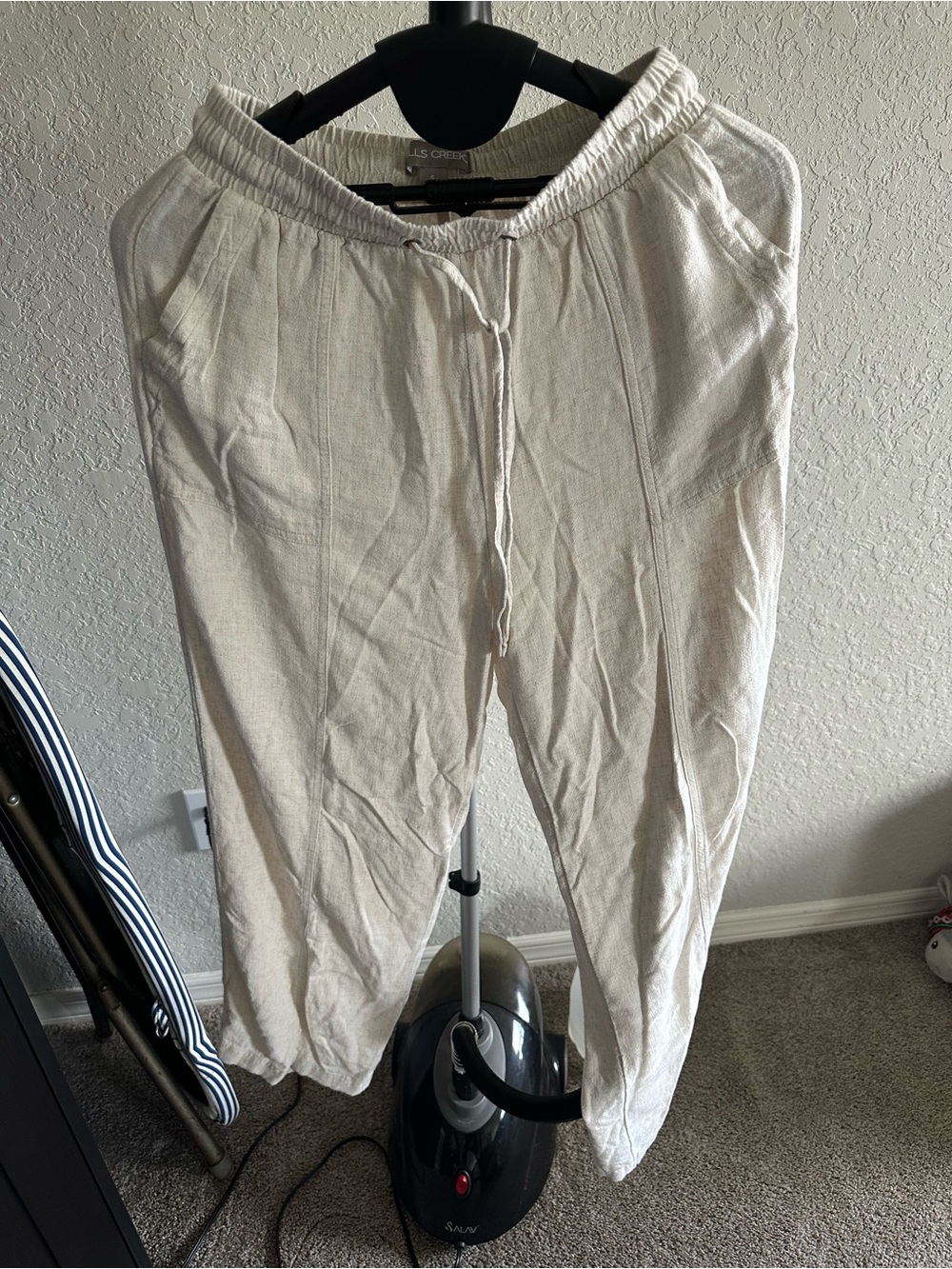 Cream linen pants